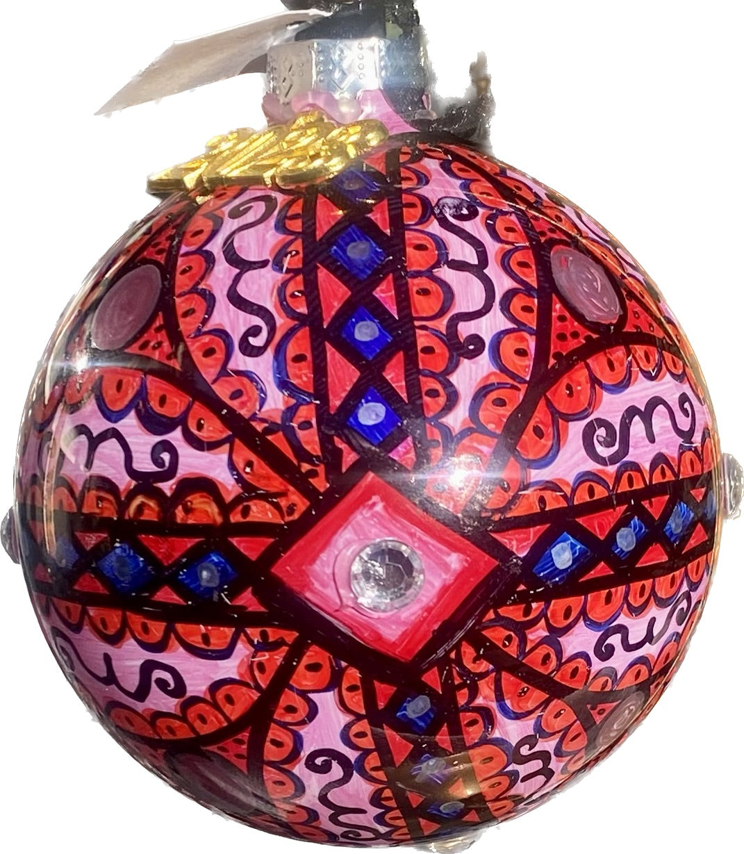 Hand Painted Glass Ornament