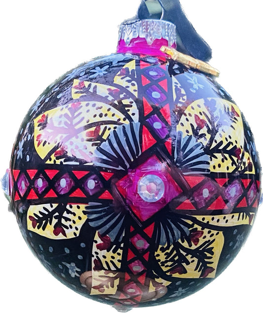 Hand Painted Glass Ornament