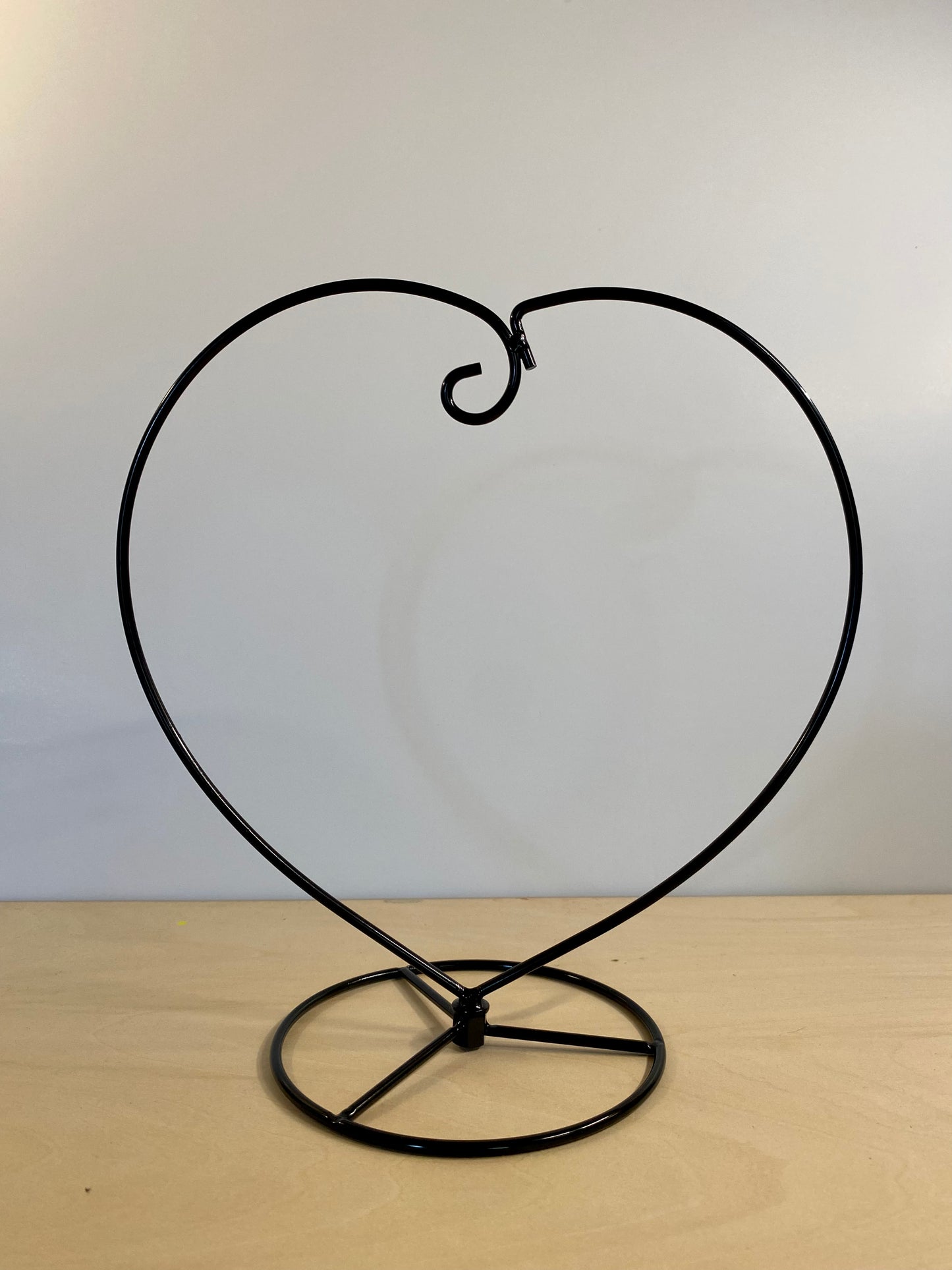 Ornament Stand Black Heart Shaped