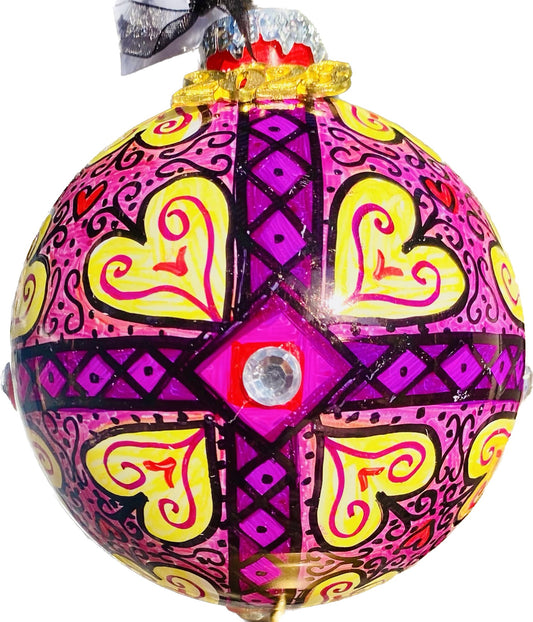 Hand Painted Glass Ornament