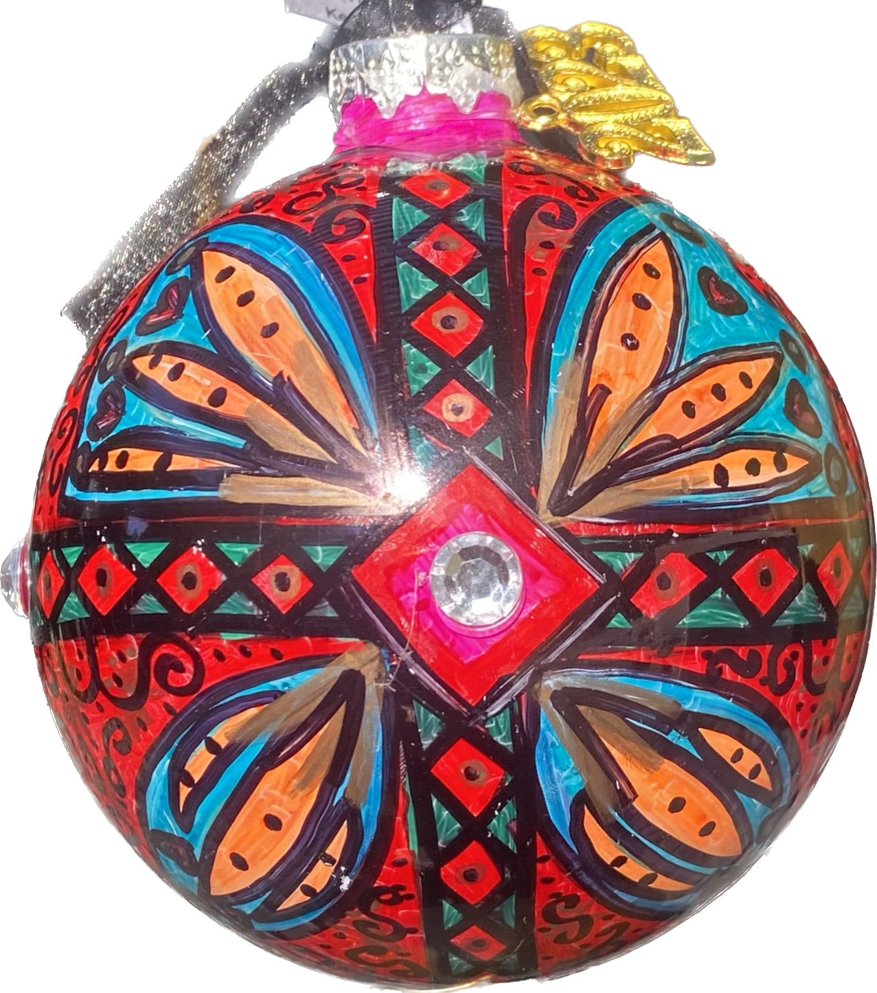 Hand Painted Glass Ornament