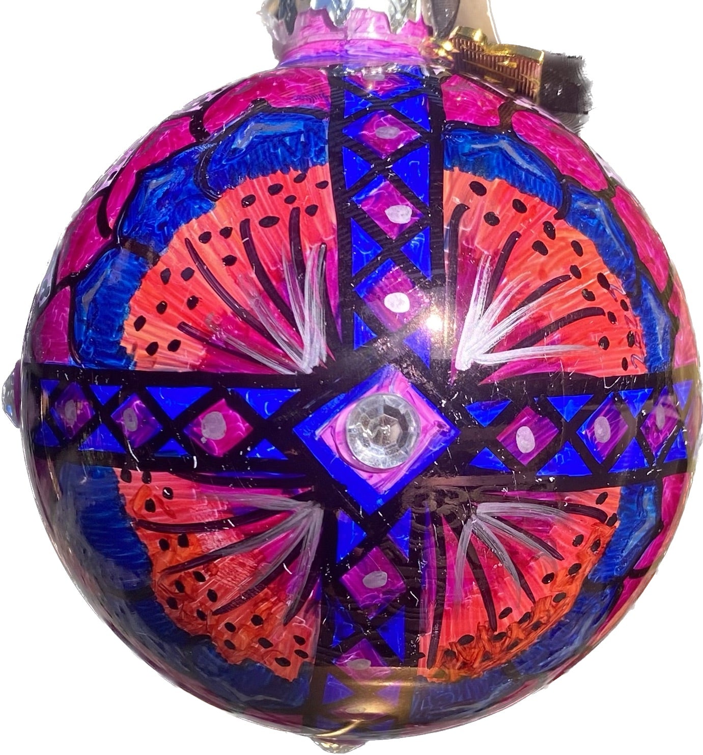 Hand Painted Glass Ornament