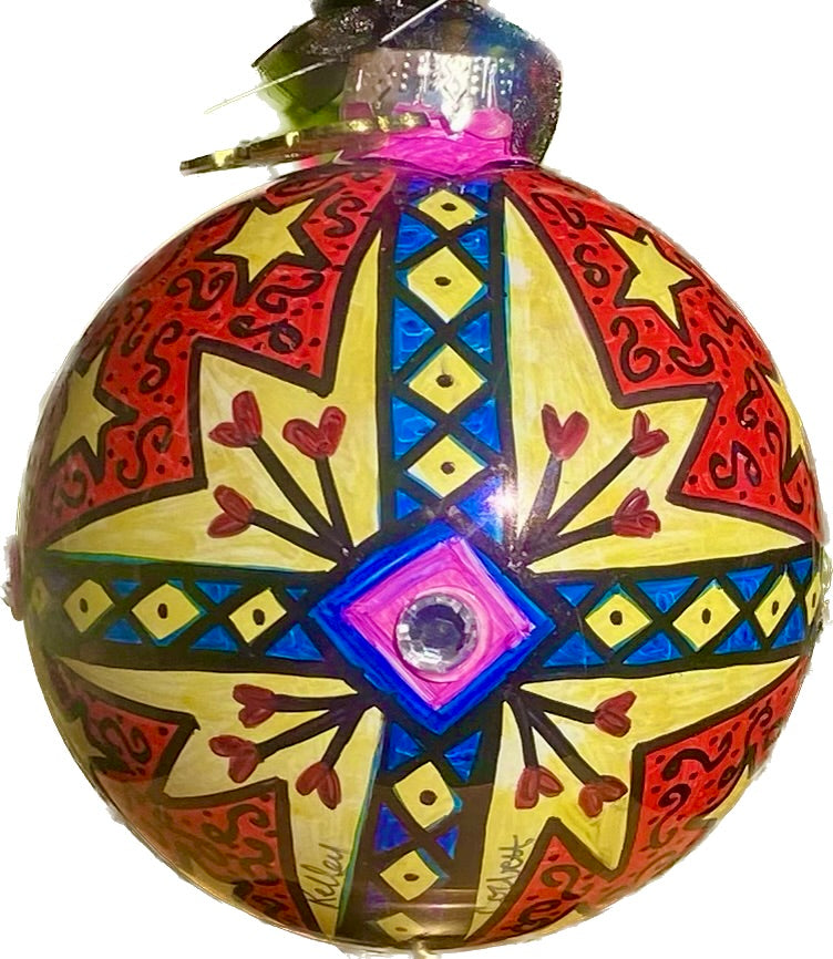 Hand Painted Glass Ornament