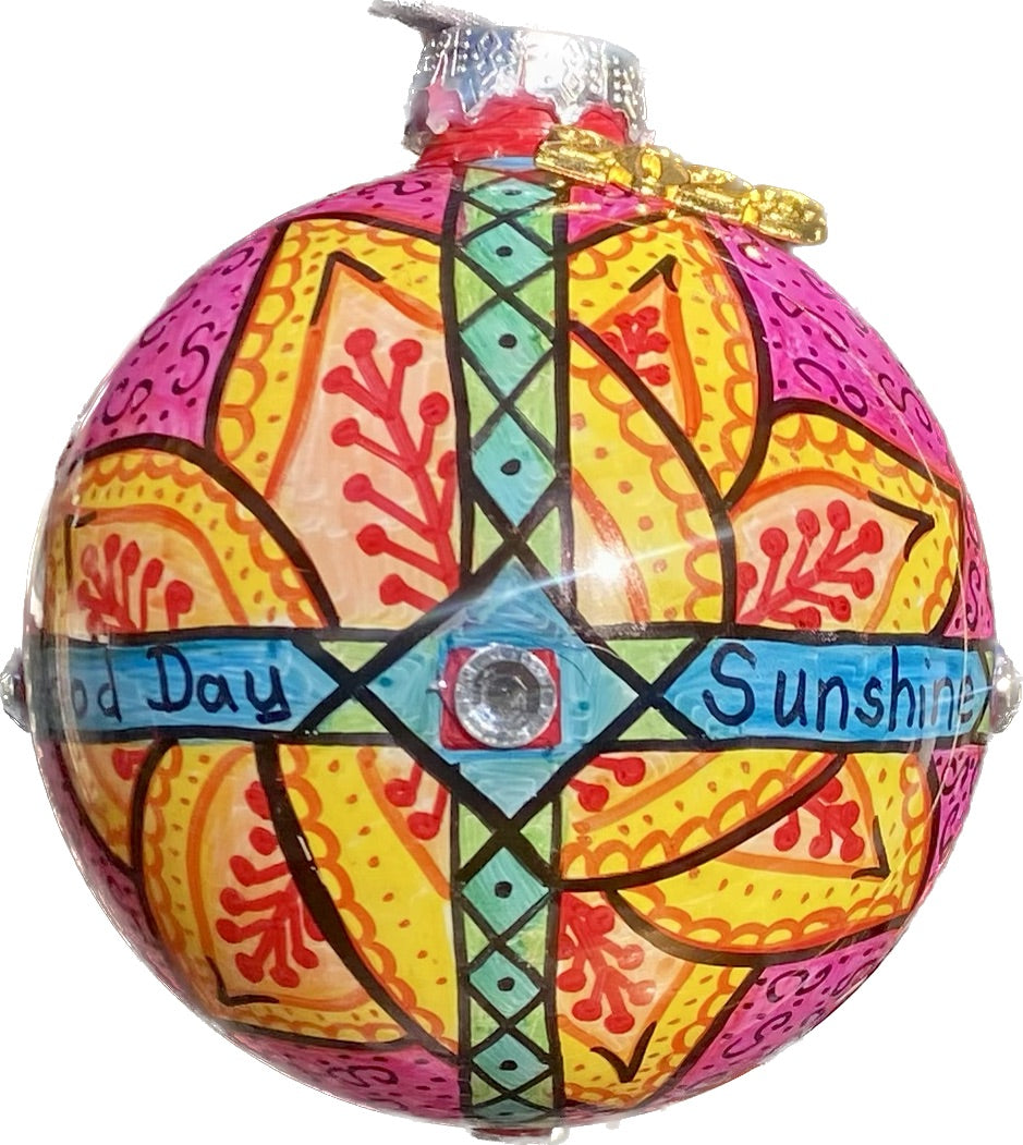 Hand Painted Glass Ornament