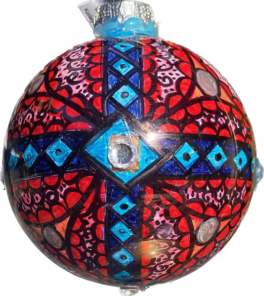 Hand Painted Glass Ornament