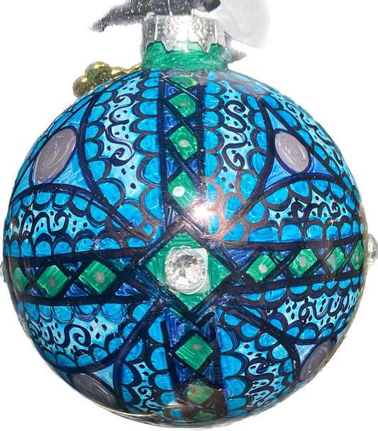 Hand Painted Glass Ornament