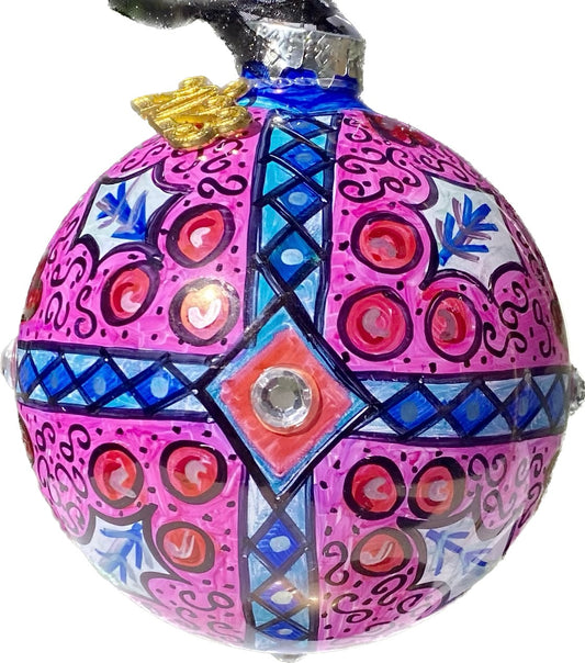 Hand Painted Glass Ornament