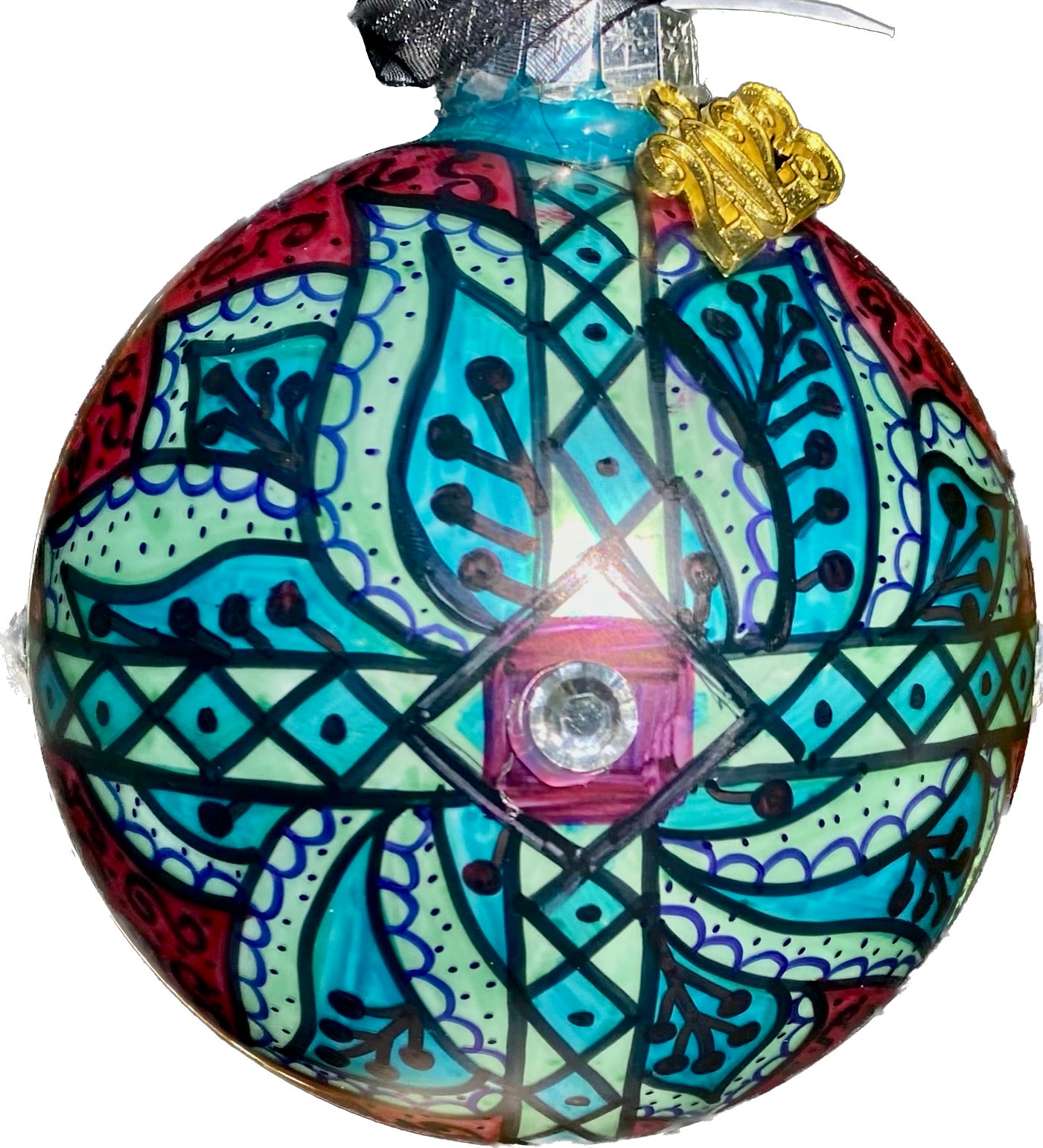 Hand Painted Glass Ornament