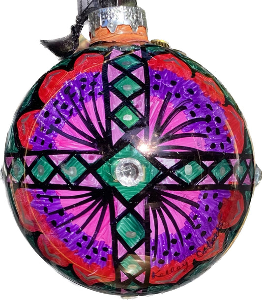 Hand Painted Glass Ornament