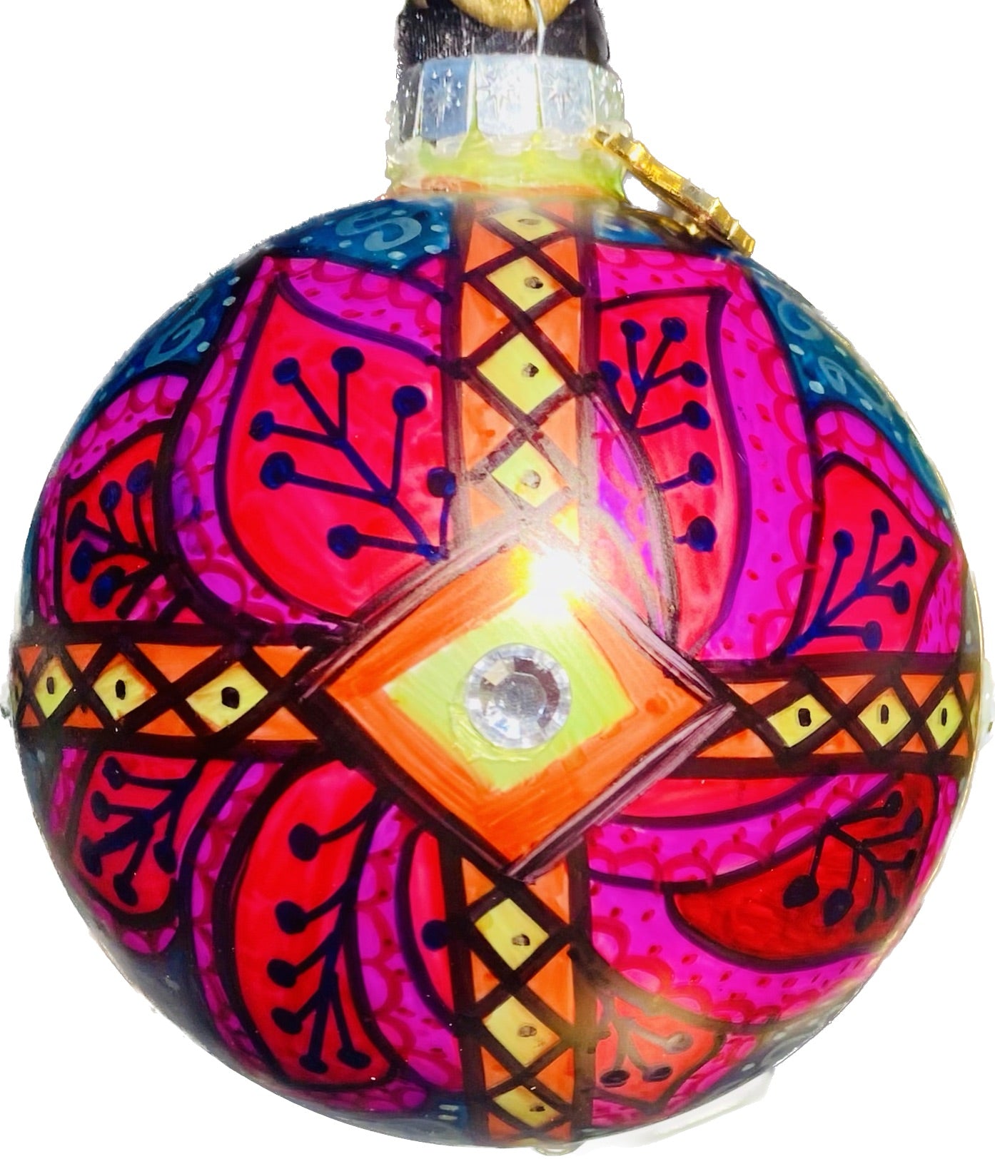 Hand Painted Glass Ornament