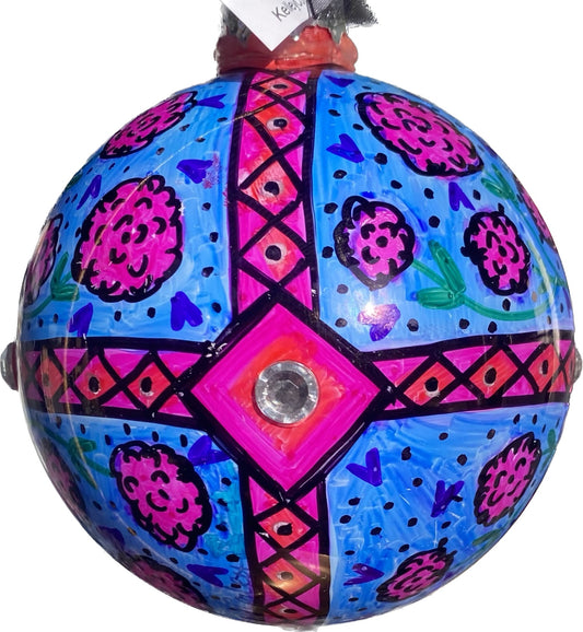 Hand Painted Glass Ornament