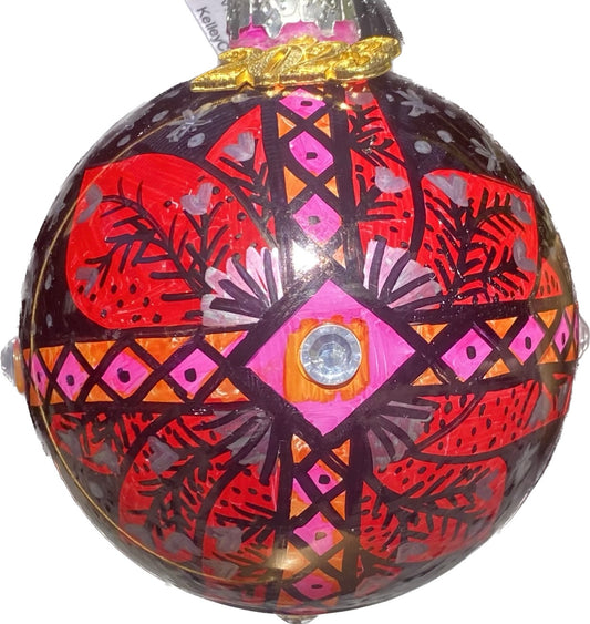 Hand Painted Glass Ornament