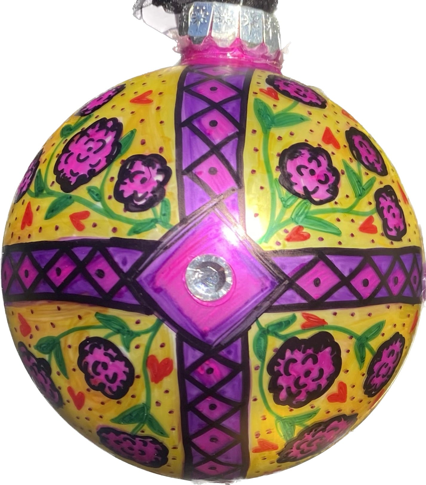 Hand Painted Glass Ornament