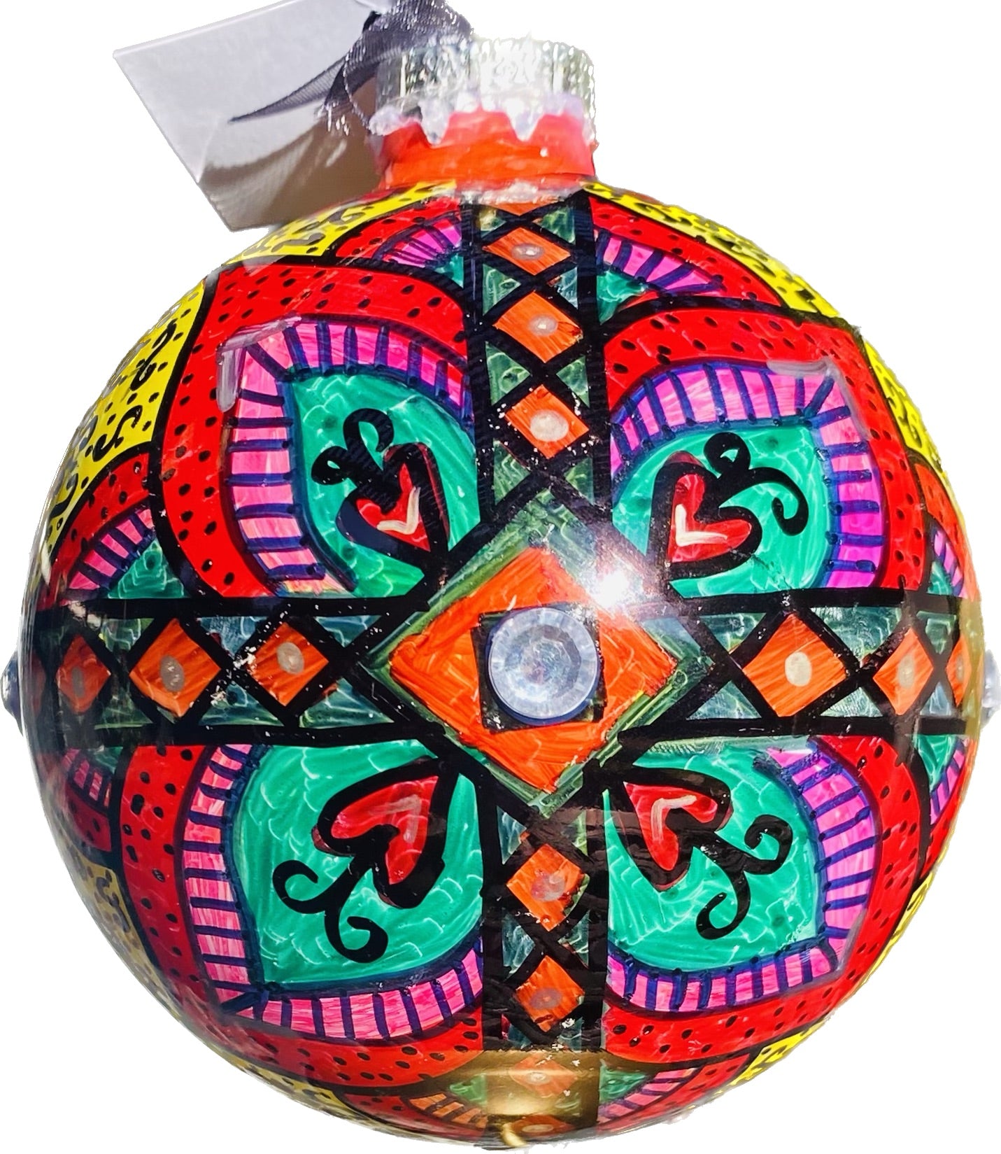 Hand Painted Glass Ornament