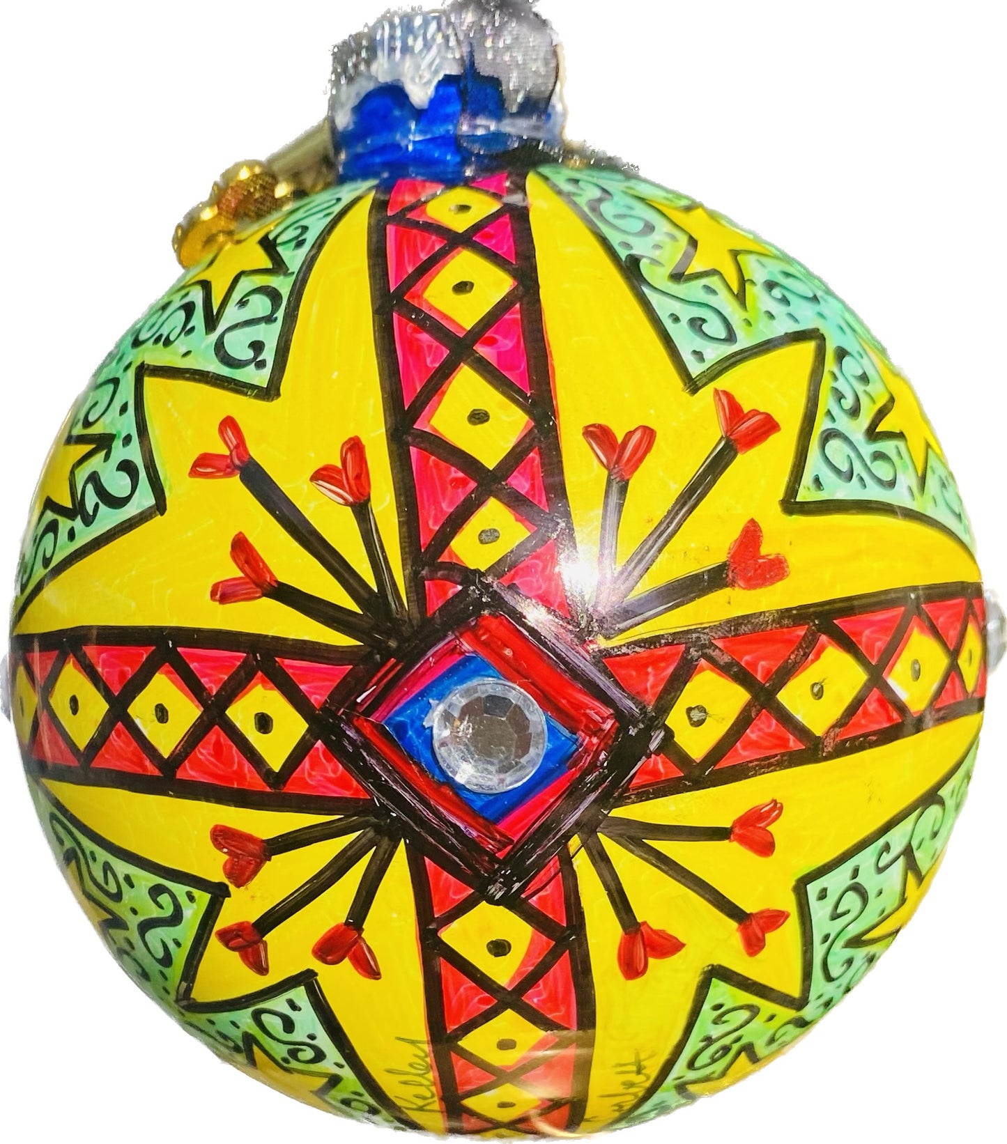 Hand Painted Glass Ornament