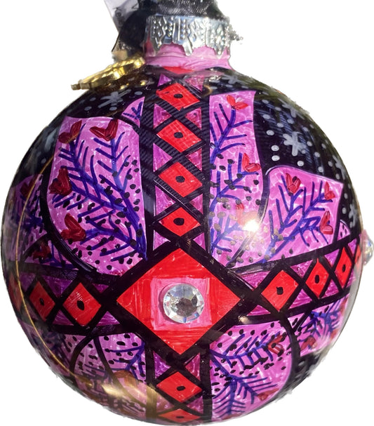 Hand Painted Glass Ornament