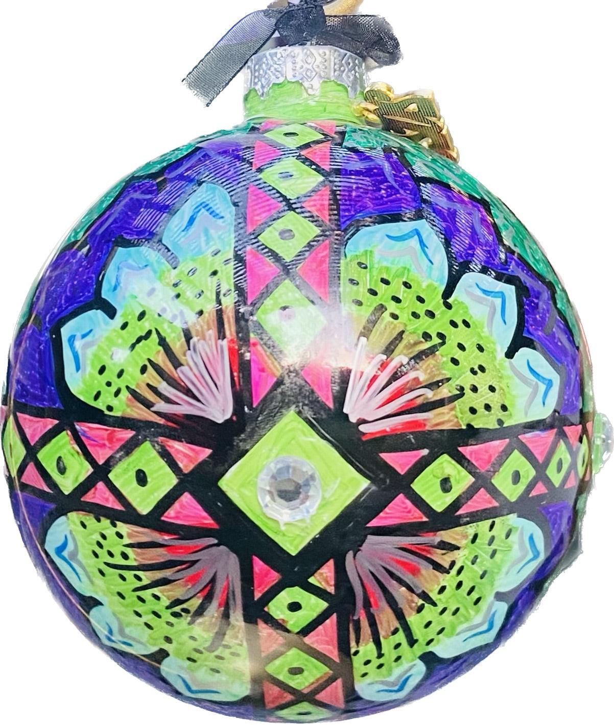 Hand Painted Glass Ornament