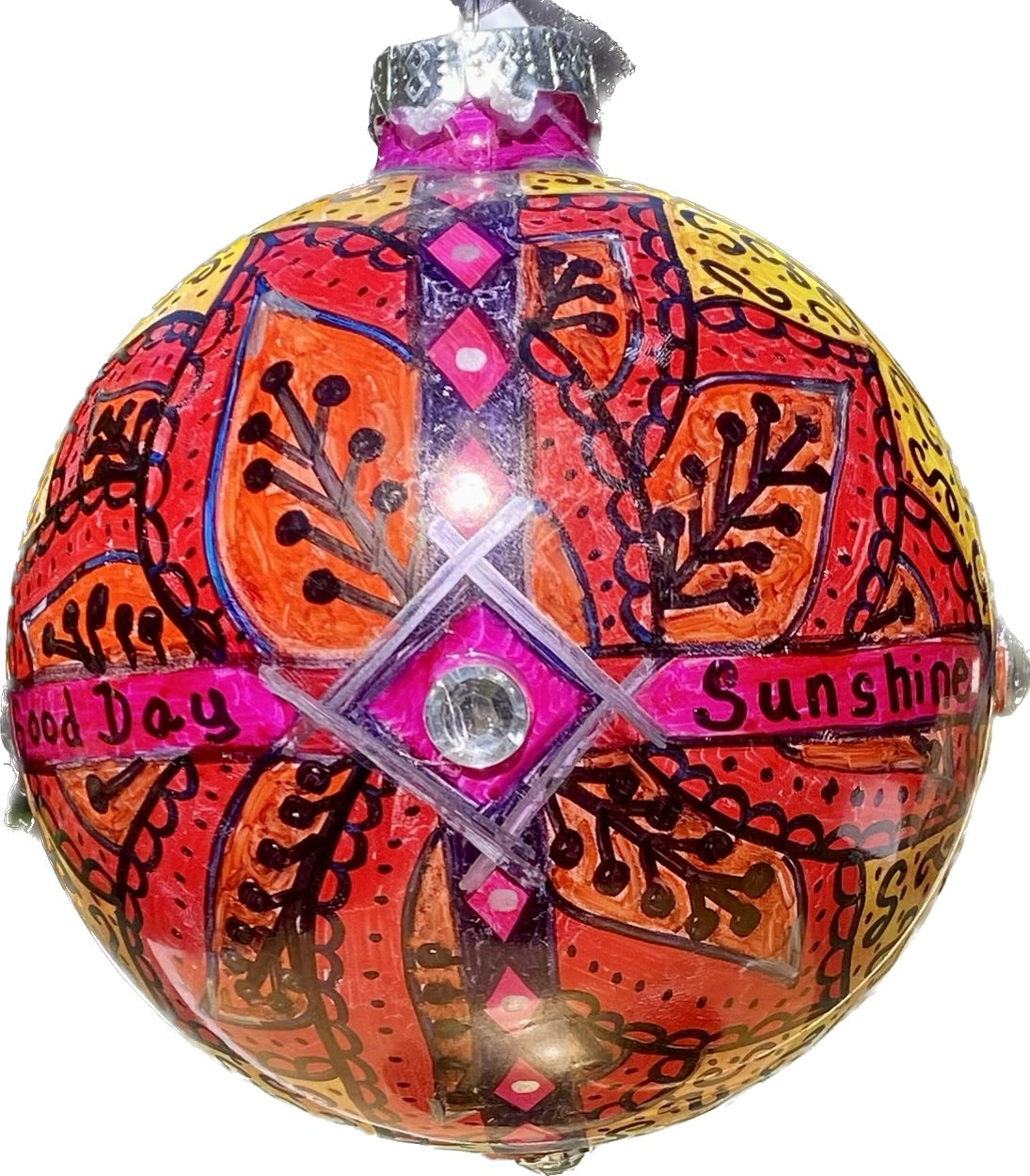 Hand Painted Glass Ornament