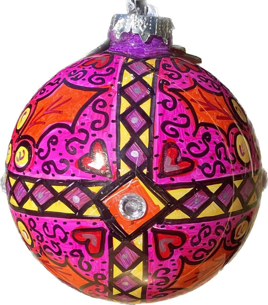 Hand Painted Glass Ornament