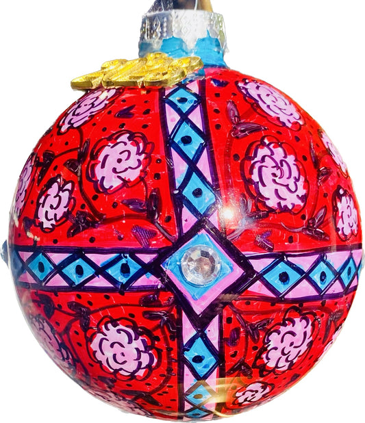 Hand Painted Glass Ornament