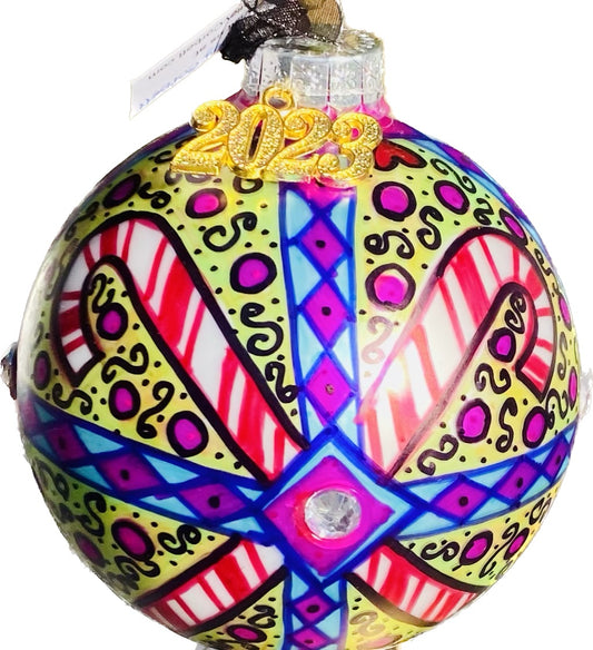 Hand Painted Glass Ornament