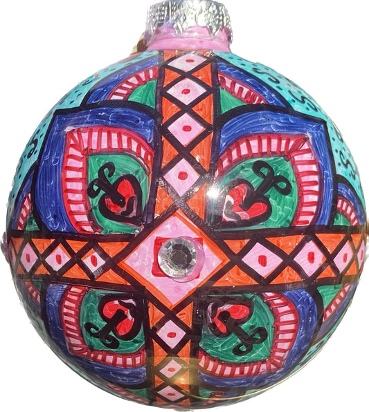 Hand Painted Glass Ornament