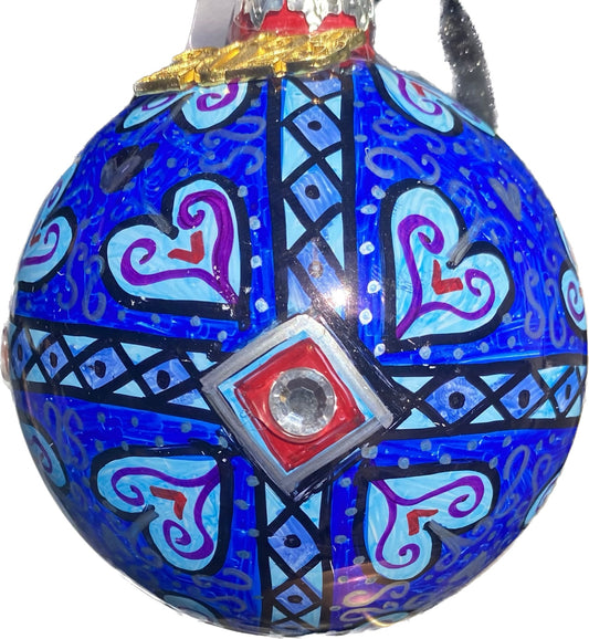 Hand Painted Glass Ornament