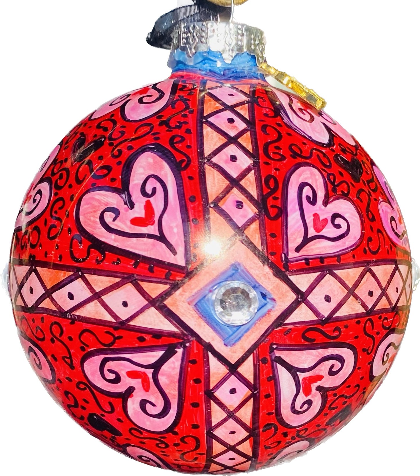 Hand Painted Glass Ornament