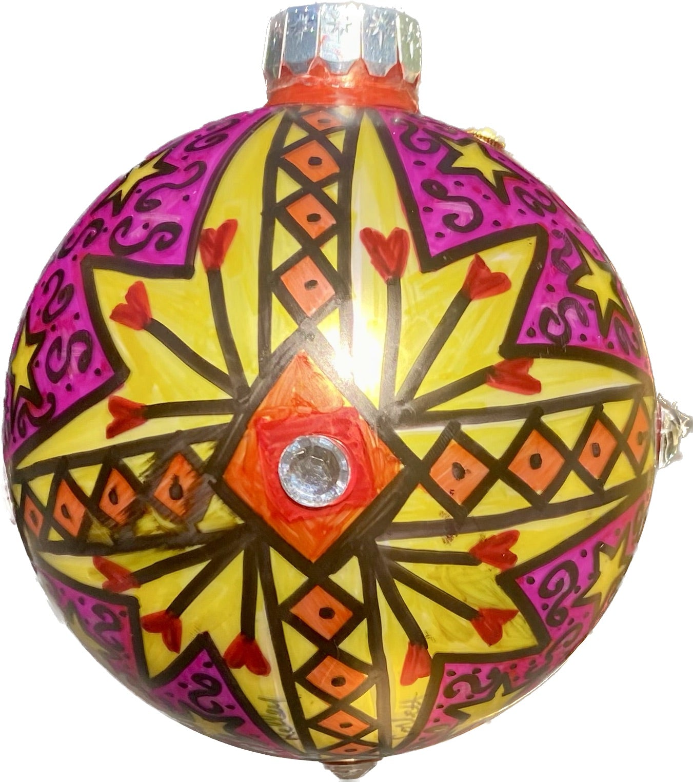 Hand Painted Glass Ornament