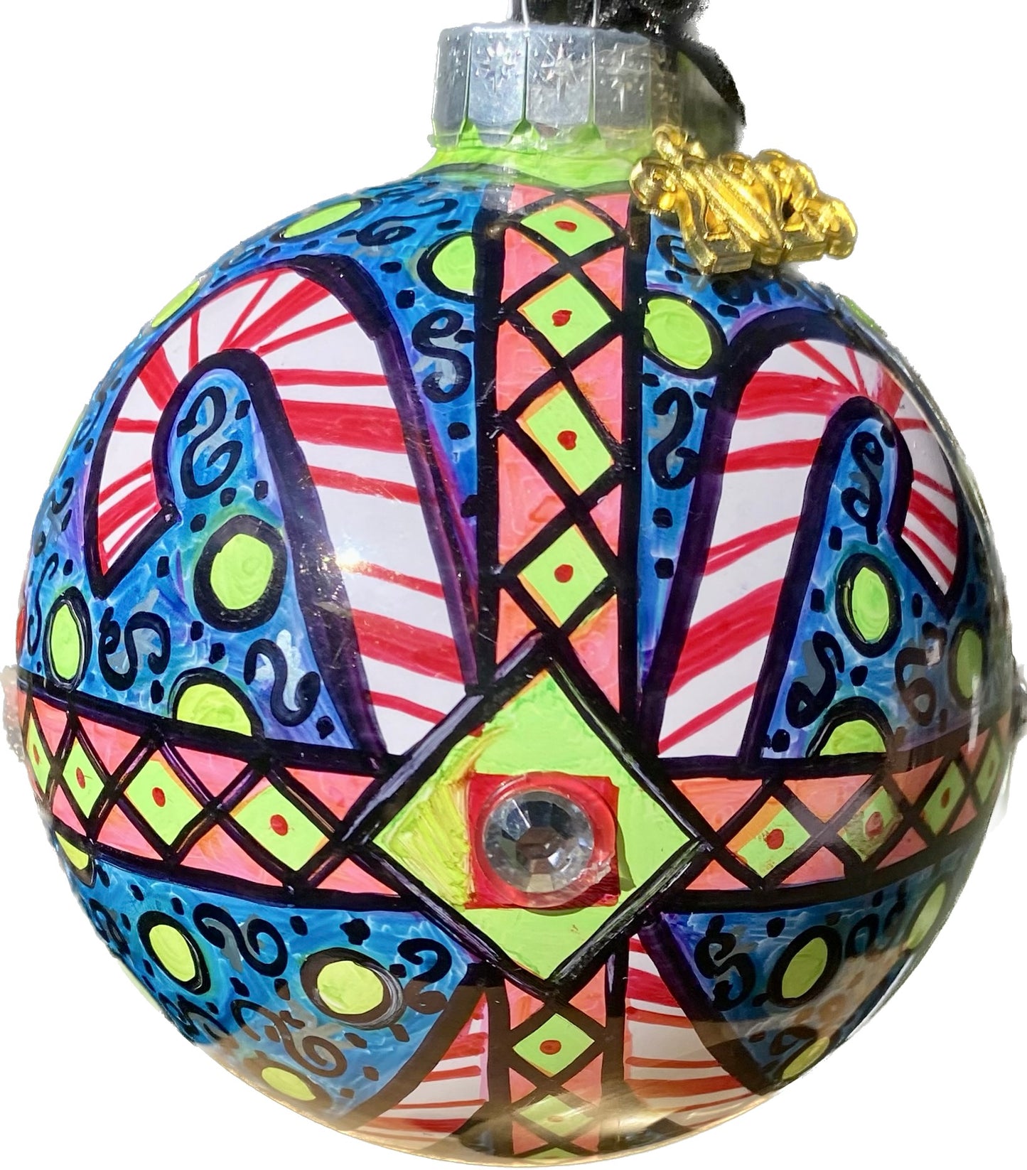 Hand Painted Glass Ornament