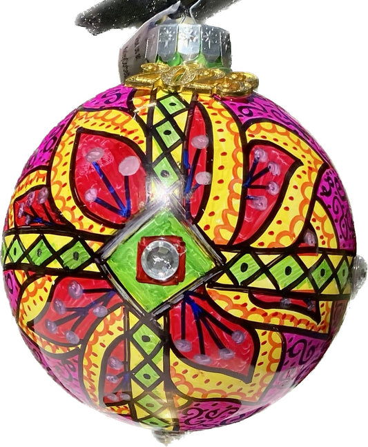 Hand Painted Glass Ornament