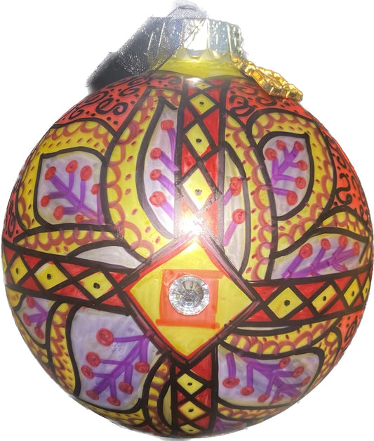 Hand Painted Glass Ornament