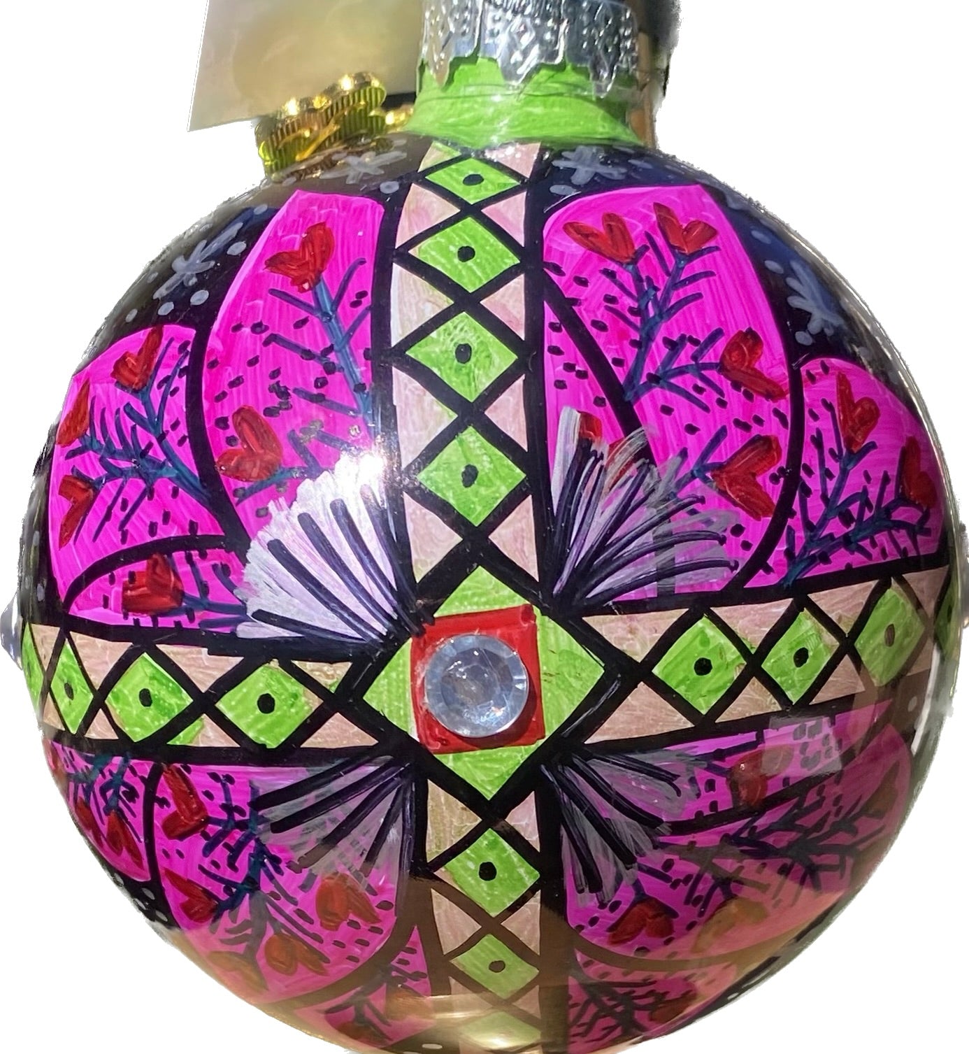 Hand Painted Glass Ornament